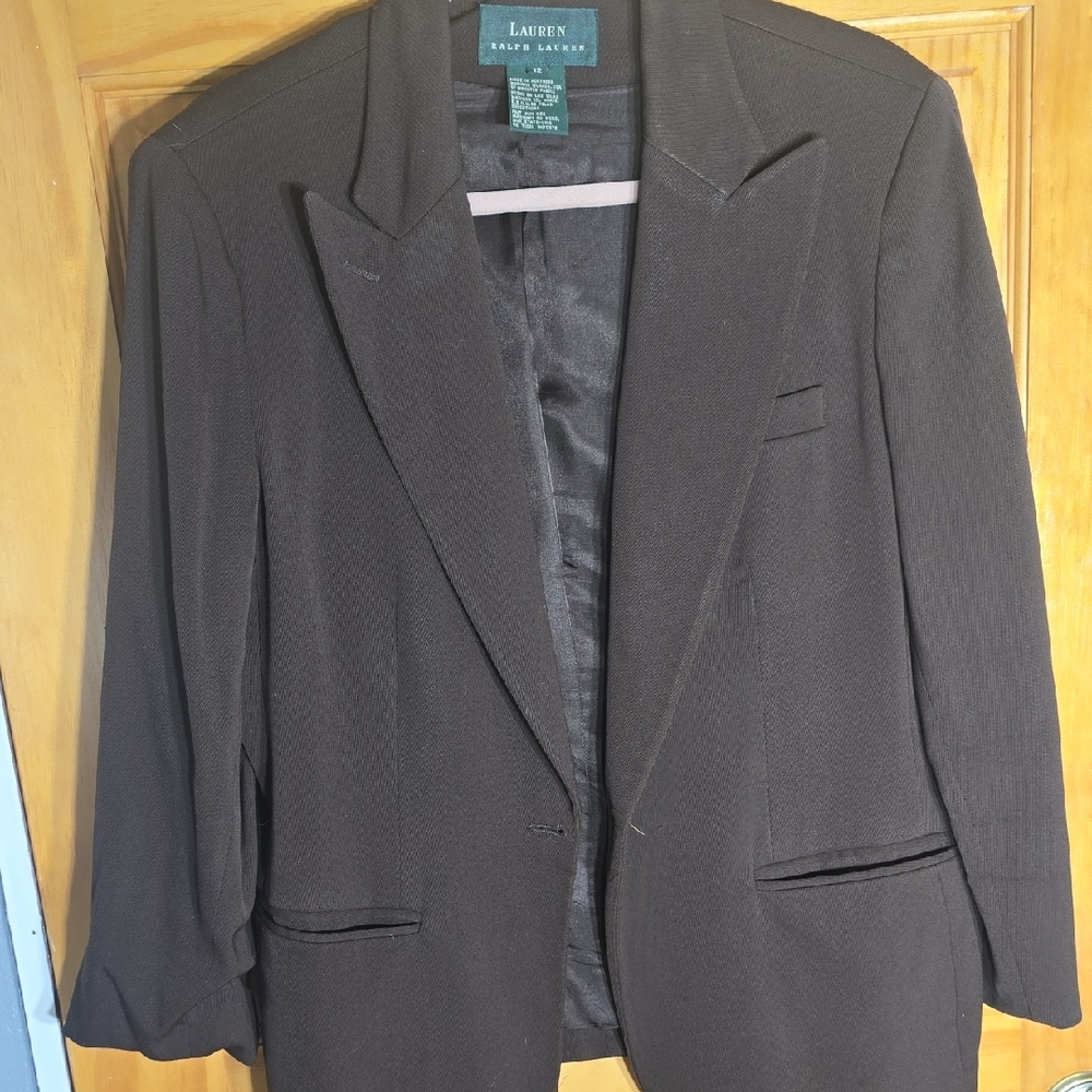 Lauren Ralph Lauren Woman's  Dark Chocolate  Blazer Size 12